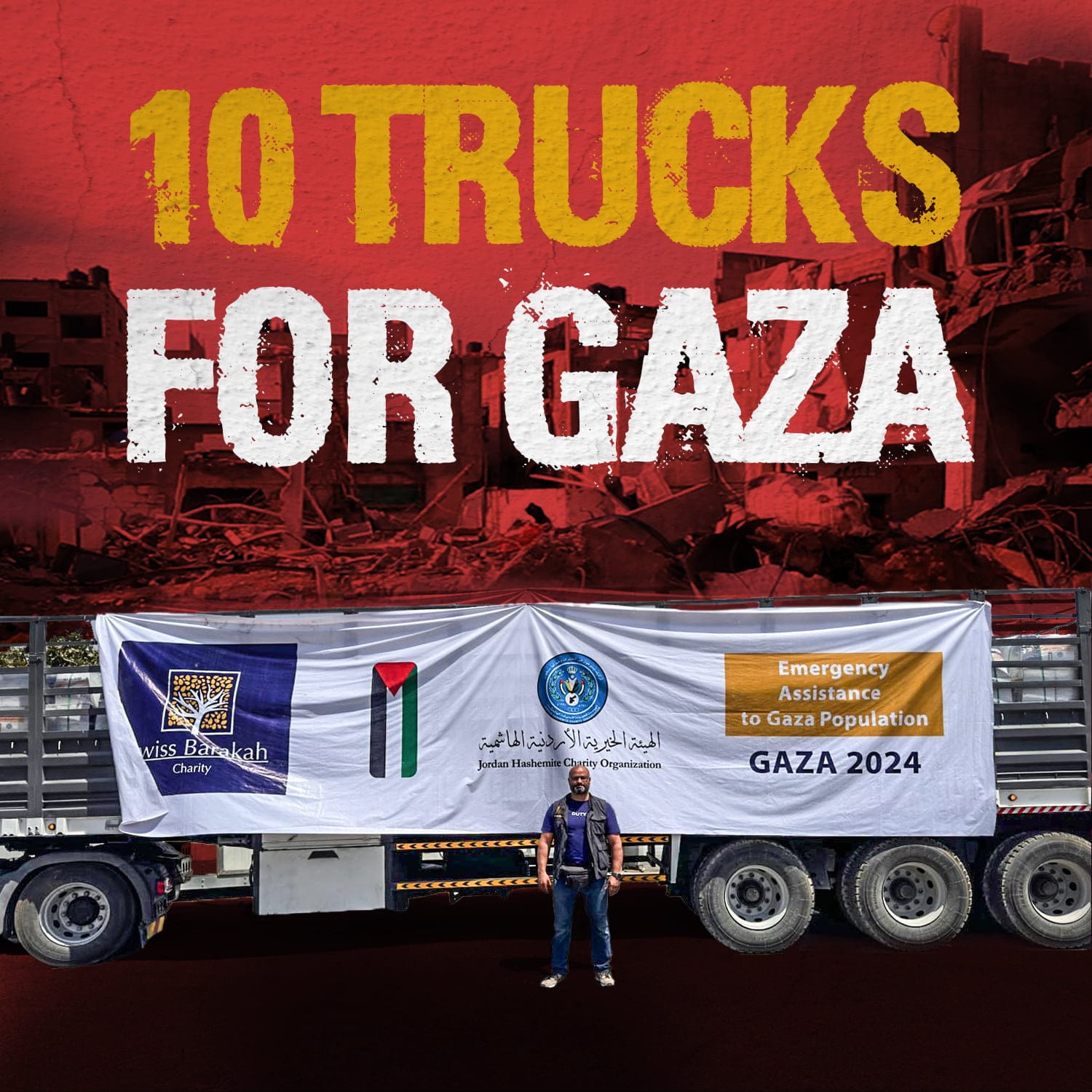 10 camions pour Gaza