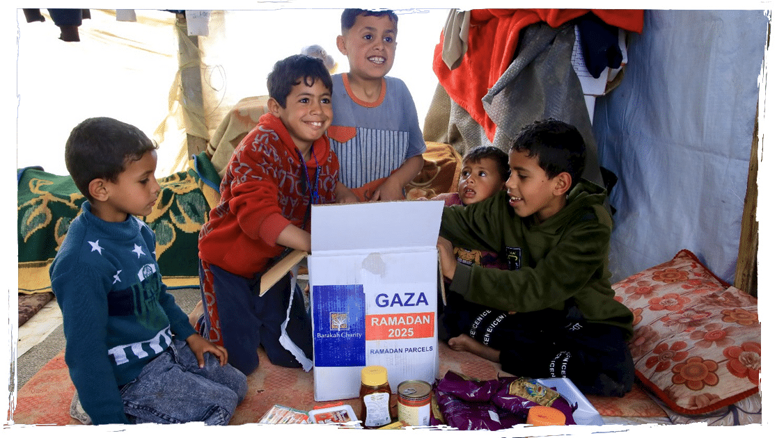 Colis de Ramadan distribués aux enfants à Gaza