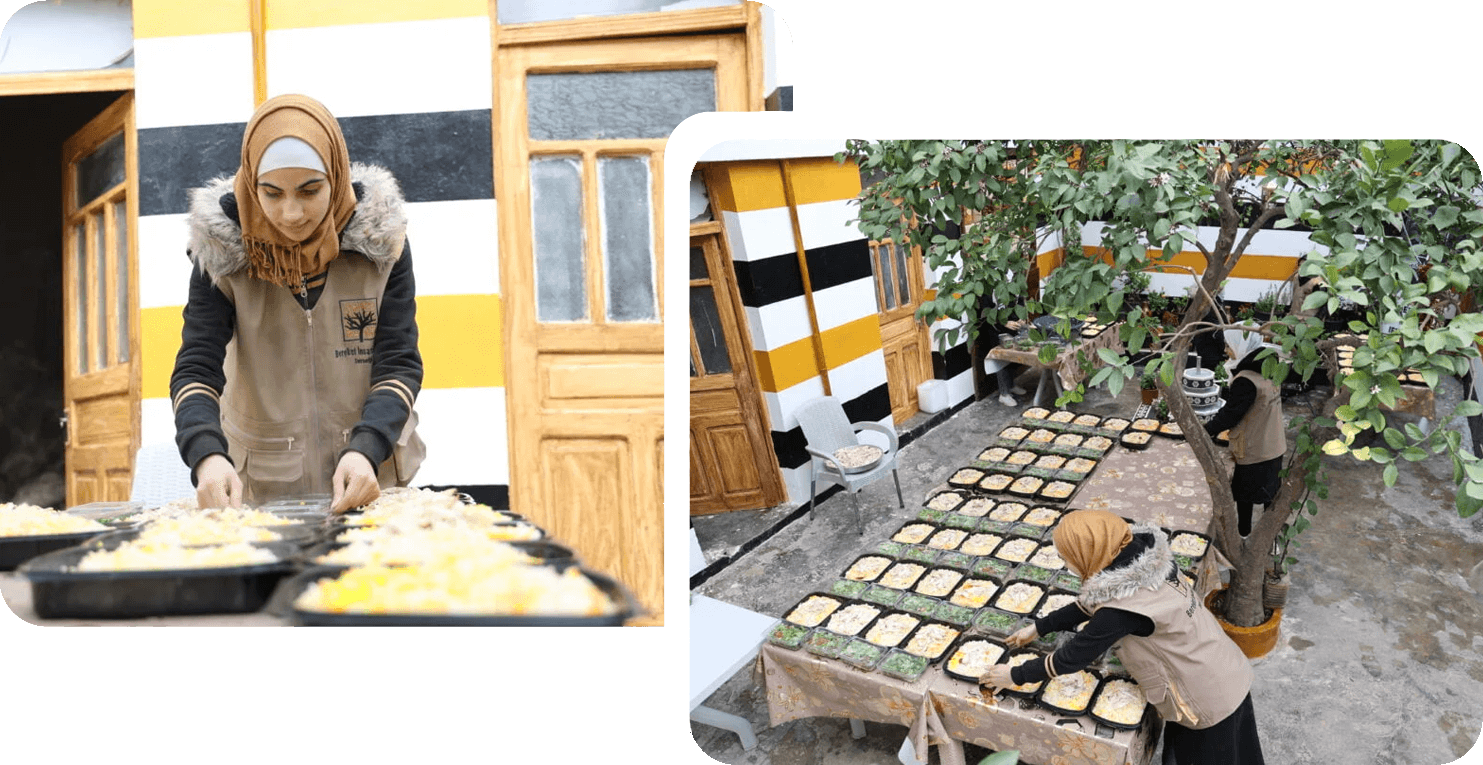 "Barakah Charity teams preparing Fidya Kaffara meals for needy people"