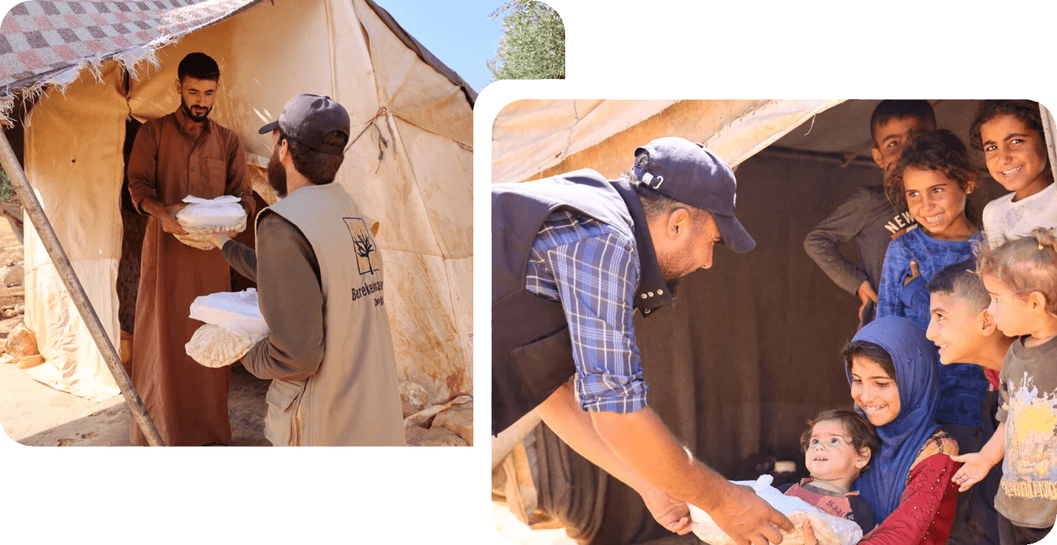 "Iftar distribution in Syrian refugee camps"